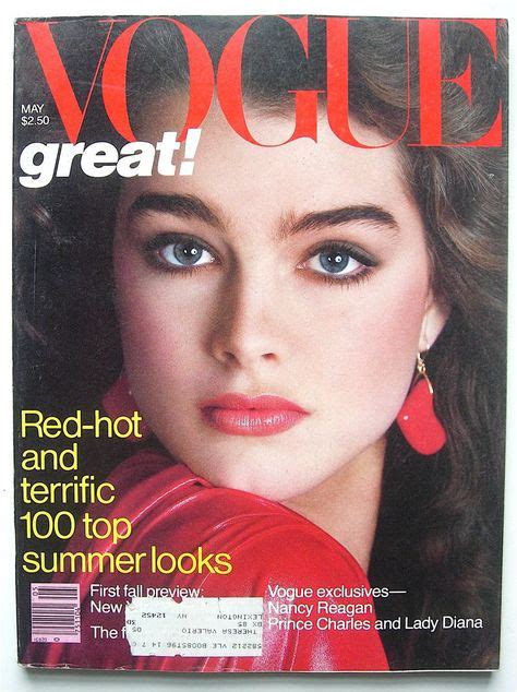 Model Icon Brooke Shields Vogue Us October 1984 Cover Photographed