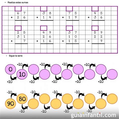 Juegos mentales para ninos y adultos de habilidad y destreza. Ejercicios de matemáticas. Sumas con llevadas