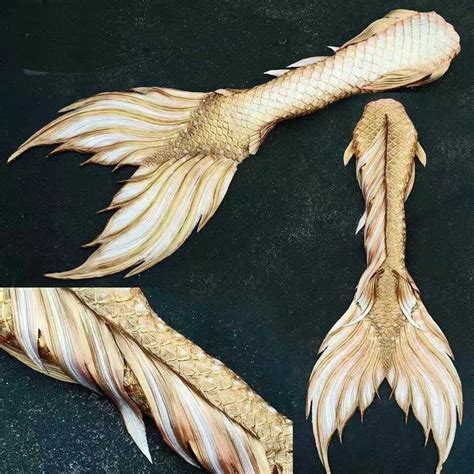 Champagne Custom Mermaid Tails For Swimming Silicone Mermaid Tails