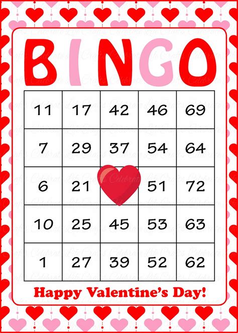 Valentines Day Bingo Cards Printable Valentine Bingo Game Makes
