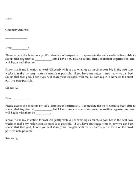 Resignation Letter Template Singapore