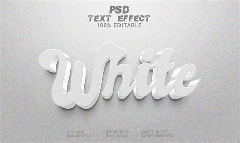 White 3d Text Effect Psd File Graphic By Imamul0 · Creative Fabrica