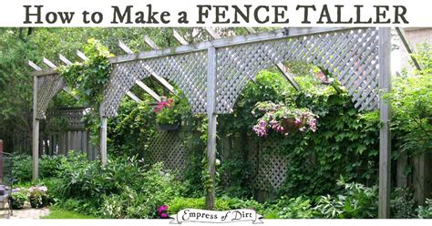 Home gardening is a rewarding practice. How to Make a Fence Taller for Better Privacy | Empress of ...