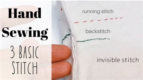 How To Hand Sew Basic Stitch Beginners Youtube