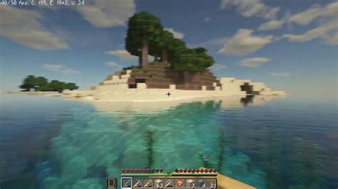 Minecraft Island Survival With Rtx Shader Exploring The Surrounding