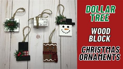 1 Dollar Tree Tumbling Towerjenga Block Diy Christmas Ornaments