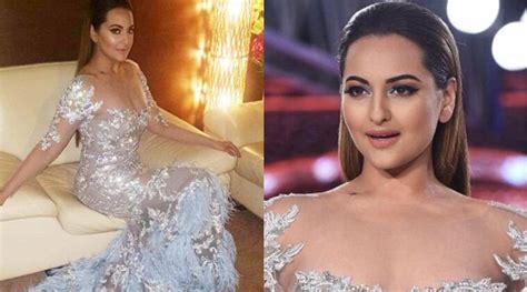Sonakshi Sinha Looks Dreamy And Sensuous In This Naked Dress By Shane