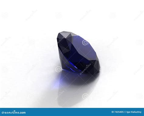 Blue Sapphire Gemstone Stock Image Image Of Refraction 7425405