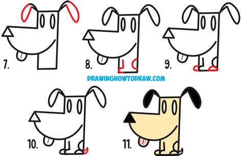 Dog Easy Drawing For Kids Step By Step Animals Do The Children Want