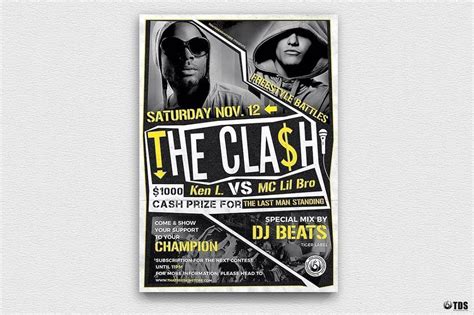 Freestyle Rap Battle Flyer Template V2 Posters Design For Photoshop