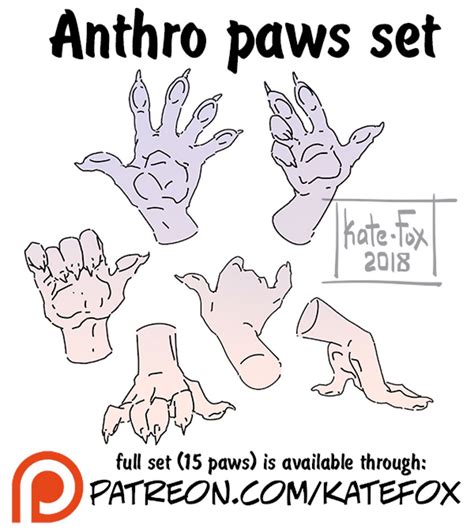 How To Draw Furry Paws
