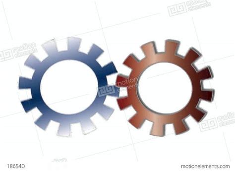 Pair Of Rotating Gears Stock Animation 186540