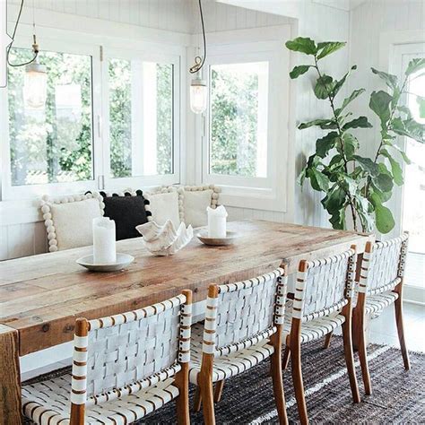 Elegant White Beach House Ideas 017 Dining Room Inspiration Dining