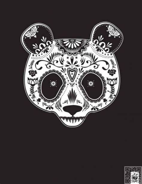 Panda Bear Sugar Skull Art Skull Art Skull