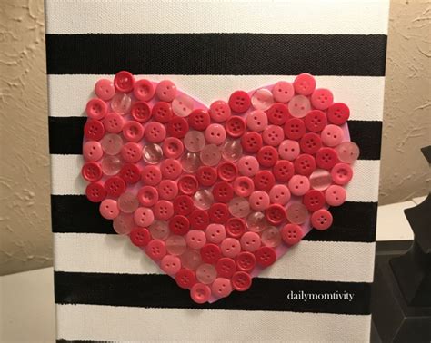 Button Heart Craft Easy Valentines Day Craft Daily Momtivity