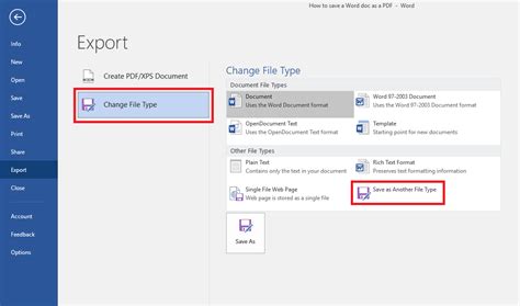 How To Save A Microsoft Word Doc As A Pdf Or Other File Format