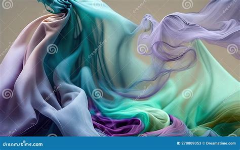 Abstract Pastel Blowing Silk Fabric Gusting Delicate Scarves