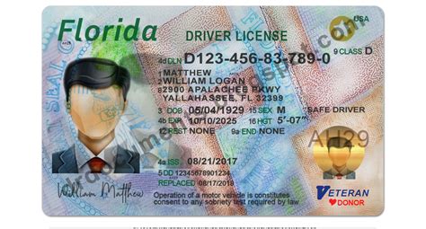 Florida Drivers License Psd Template
