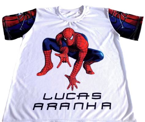Camiseta Infantil Homem Aranha Super Personalizada Elo7