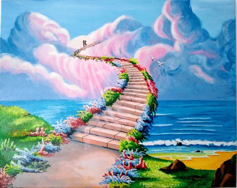 "Stairway to heaven" | Heaven painting, Heaven art, Stairs to heaven