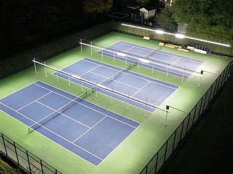 Tweener Led Lighting Systems For Outdoor Tennis And Pickeball Courts