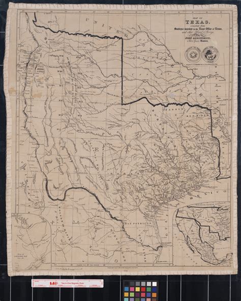 Map Of Texas Compiled From Surveys Recorded In The Land Office Of