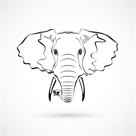 Elephant Head Outline