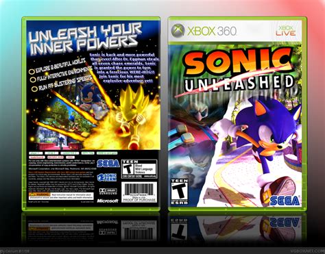 Sonic Unleashed Xbox 360 Box Art Cover By Cerium