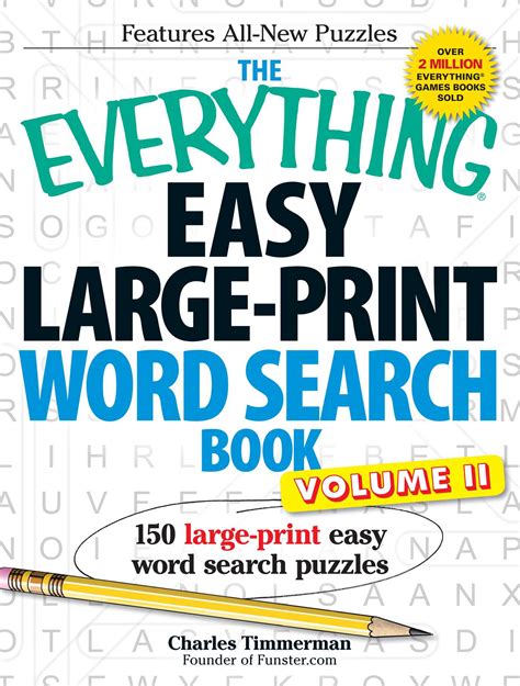 The Everything Easy Large Print Word Search Book Volume Ii Book By