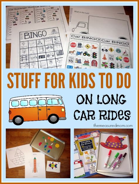 Long road trip can leave everyone feeling cranky and creaky. Road Trip Activities for Kids Ages 2-8 - The Measured Mom