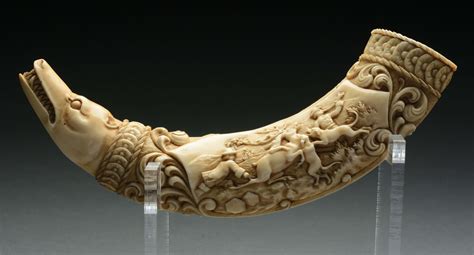 Lot Detail Carved European Ivory Horn Shard