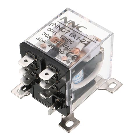 Jqx 12f 2z Dc 12v 30a 8 Pin Electromagnetic Power Relay Dpdt 2 No 2 Nc