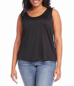  Kane Plus Size Sleeveless Scoop Neck Layering Tank Dillard 39 S