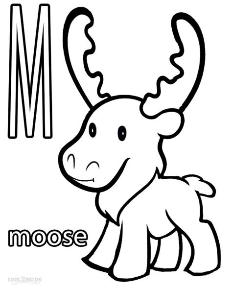 Moose Coloring Pages Kidsuki