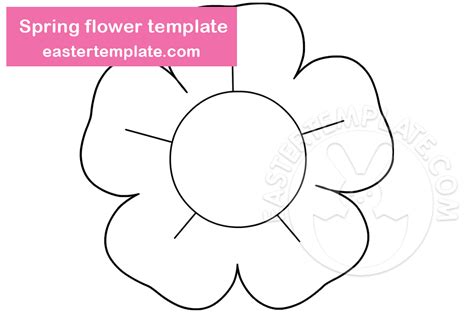Spring Flowers Easter Template