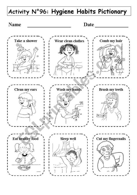 This Is A Simple Worksheet And Is Useful When Teaching Healthy Habits
