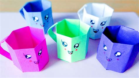 Diy Mini Paper Cup Paper Craft For School Easy Origami Paper Cup