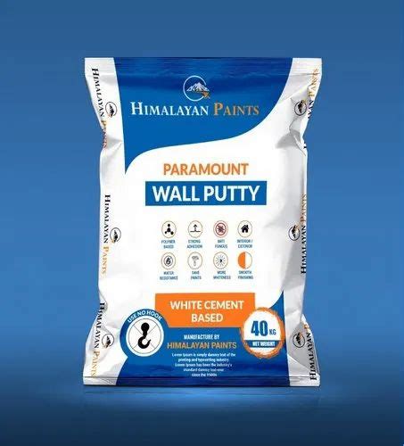 White Himalayan Wall Putty Packaging Type 3040kg At Rs 740bag In