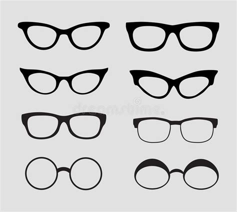 Glasses Vector Set Retro Hipster Styles Stock Vector Image 43060841