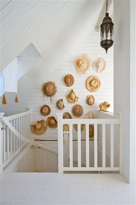 How to hang decorative hats on wall. Charming Collections: 11 Unusual Things to Hang on the Wall | Beach house decor, Cottage style ...