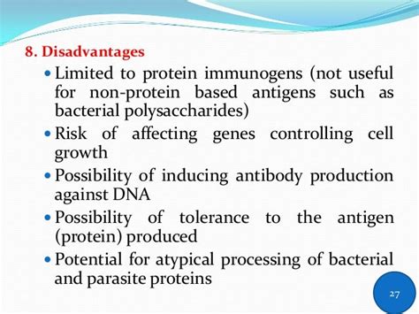 Recombinant Antibody Advantages And Disadvantages - Dna vaccine final ppt