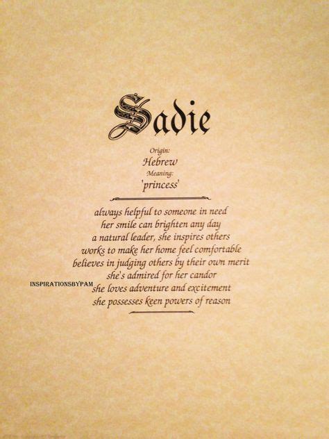 Sadie Name Meaning First Name Meaning Names With Meaning