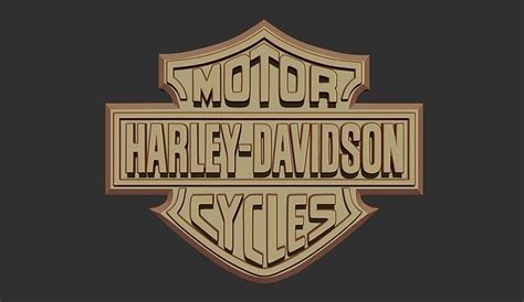 Harley Davidson Logo 3d Model 3d Printable Cgtrader