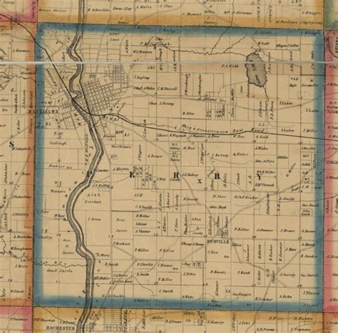 Stark County Ohio 1850 Wall Map Reprint With Homeowner By Oldmap