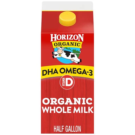 Buy Horizon Organic Milk Plus Dha Omega 3 Whole Milk Ultra Pasteurized