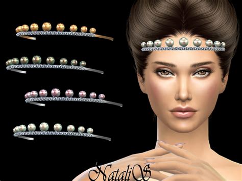 Tiara With Pearls And Crystals By Natalis At Tsr Sims 4 Updates