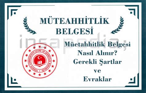 Müteahhitlik Belgesi Alma