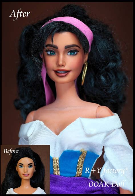 esmeralda ooak doll 2 by ryfactory princess barbie dolls disney barbie dolls ooak dolls