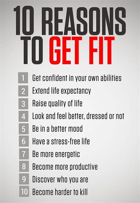 10 Reasons To Get Fit Healthy Fitness Tips Workout