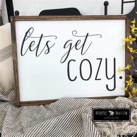 16x20 Lets Get Cozy Sign Etsy Getting Cozy Fall Decor Diy Painted